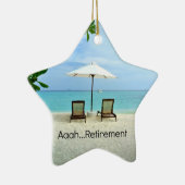 Aah...Ruhestand, Entspannung am Strand Keramik Ornament (Rechts)