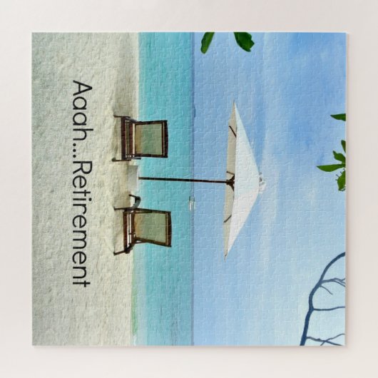 Aah...Ruhestand, Entspannung am Strand Puzzle (Horizontal)