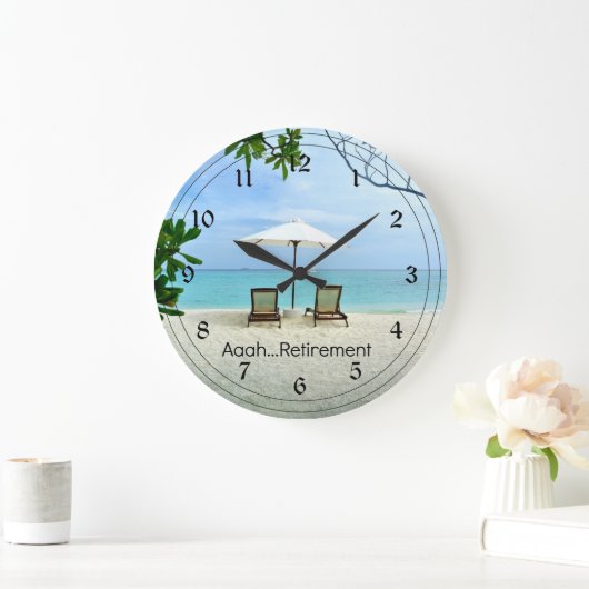 Aah...Ruhestand Große Wanduhr (Zuhause)