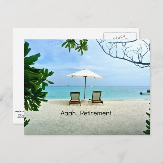 Aah...ruhestand Postkarte (Vorne/Hinten)