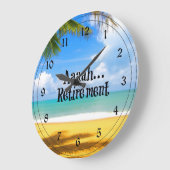 Aah...Ruhestand und Entspannung Große Wanduhr (Winkel)
