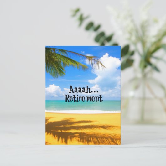 Aah...Ruhestand und Entspannung Postkarte (Stehend Vorderseite)