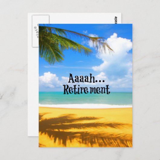 Aah...Ruhestand und Entspannung Postkarte (Vorne/Hinten)