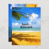 Aah...Ruhestand und Entspannung Postkarte (Vorne/Hinten)