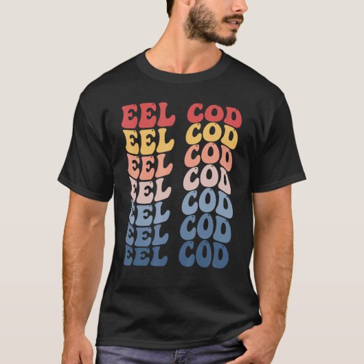 Aal Dorsch Groovy Retro Fisch T-Shirt (Vorderseite)