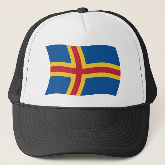 Aaland Flag Hat Truckerkappe (Vorderseite)