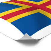 Aaland Flag Poster Print (Ecke)