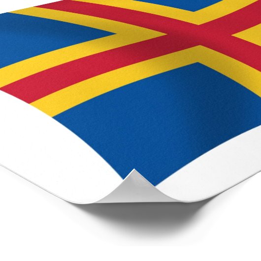 Aaland Flag Poster Print (Ecke)
