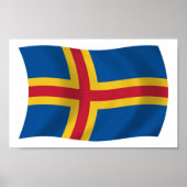 Aaland Flag Poster Print (Vorne)
