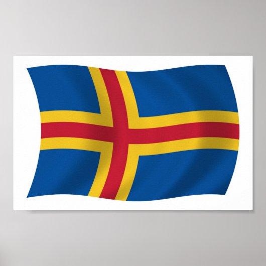 Aaland Flag Poster Print (Vorne)