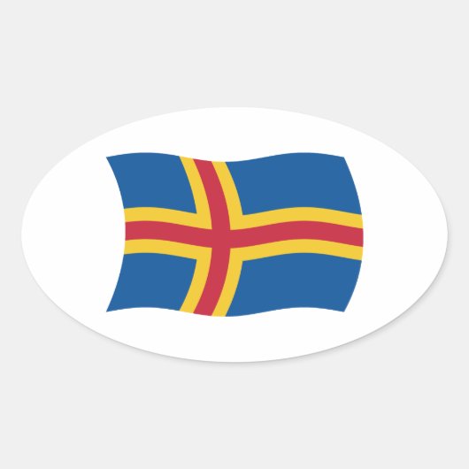 Aaland Flag Sticker (Vorderseite)