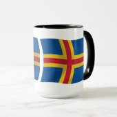 Aaland Flag Tasse (VorderseiteRechts)