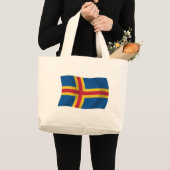 Aaland Flag Tote Bag Jumbo Stoffbeutel (Vorderseite (Produkt))
