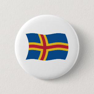 Aaland-Flagge-Button Button