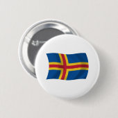 Aaland-Flagge-Button Button (Vorne & Hinten)