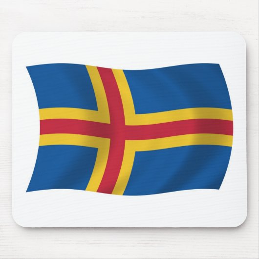 Aaland-Flagge-Mauspad Mousepad (Vorne)