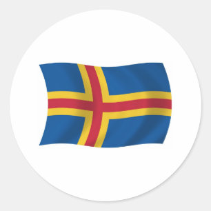 Aaland-Flaggen-Aufkleber Runder Aufkleber