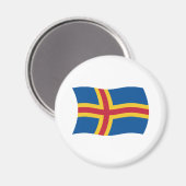 Aaland-Flaggenmagnet Magnet (Vorderseite/Rückseite)