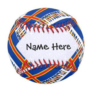 Aaland-Inseln Åländer-Flagge gekachelt Personalisi Baseball