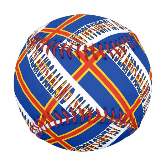 Aaland Islands Ålander Flag Personalisiert gefiebe Baseball (Rückseite)