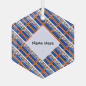 Aaland Islands Ålander Flag Personalisiert gefiebe Ornament Aus Glas (Vorderseite)