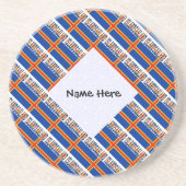 Aaland Islands and Ålander Flag geteert Personalis Getränkeuntersetzer (Vorne)