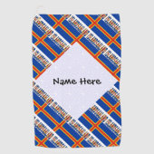 Aaland Islands and Ålander Flag geteert Personalis Golfhandtuch (Vorderseite)