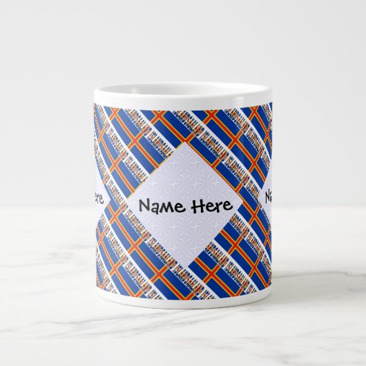 Aaland Islands and Ålander Flag geteert Personalis Jumbo-Tasse (Vorderseite)