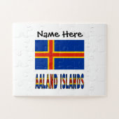 Aaland Islands and Ålander Flag Personalisiert Puzzle (Horizontal)