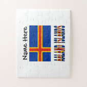 Aaland Islands and Ålander Flag Personalisiert Puzzle (Vertikal)