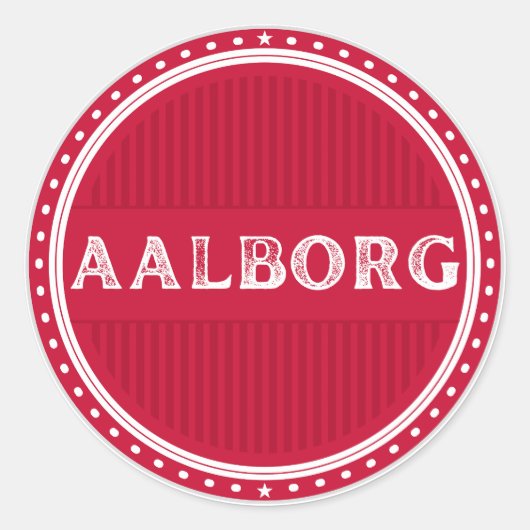 Aalborg City Pride Emblem – Danish Identity Runder Aufkleber (Vorderseite)