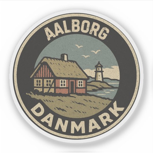 Aalborg, Dänemark Aufkleber (Vorderseite)