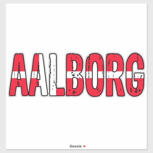 Aalborg, Dänemark Aufkleber (Blatt)