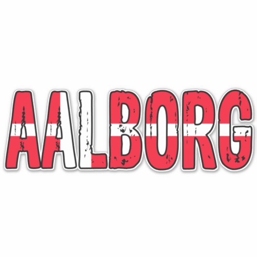 Aalborg, Dänemark Aufkleber (Vorderseite)