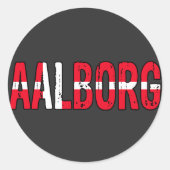 Aalborg, Dänemark Runder Aufkleber (Vorderseite)
