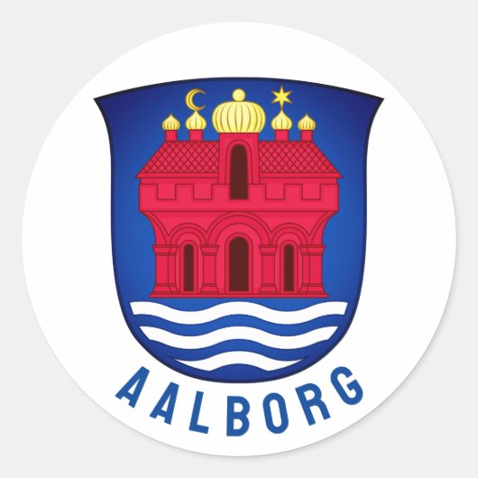 Aalborg - DÄNEMARK Runder Aufkleber (Vorderseite)