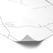 Aalborg, Dänemark (schwarz auf weiß) Poster (Ecke)