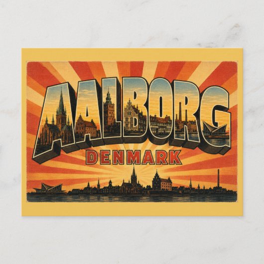 Aalborg Dänemark Stadtansicht Postkarte (Vorderseite)