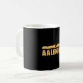 Aalborg Denmark City Skyline Cityscape Funny Gift Kaffeetasse (Vorderseite Links)