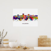 Aalborg Denmark Skyline Poster (Küche)