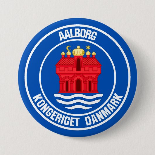 Aalborg Round Emblem Button (Vorderseite)