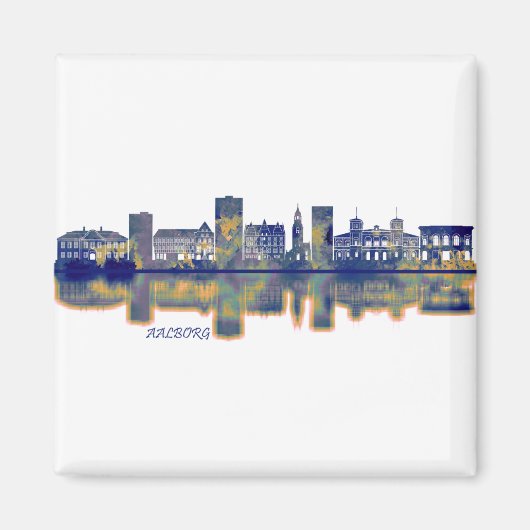 Aalborg Skyline Magnet (Vorne)