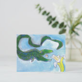 Aale essen Bananen! Postkarte (Stehend Vorderseite)