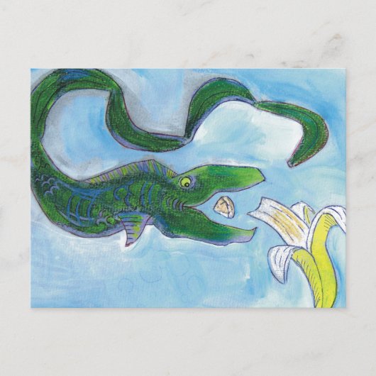 Aale essen Bananen! Postkarte (Vorderseite)