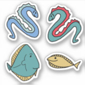 Aale und Fische Aufkleber (Vorderseite)