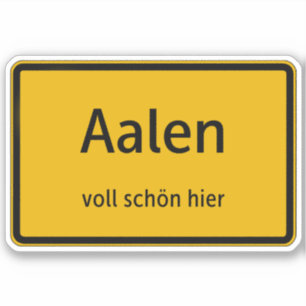 Aalen Aufkleber Sticker Autoaufkleber
