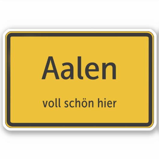 Aalen Aufkleber Sticker Autoaufkleber (Vorderseite)