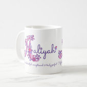 Aaliyah dekorative A Monogramm-Tasse Kaffeetasse (Vorderseite Links)
