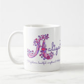 Aaliyah dekorative A Monogramm-Tasse Kaffeetasse (Links)