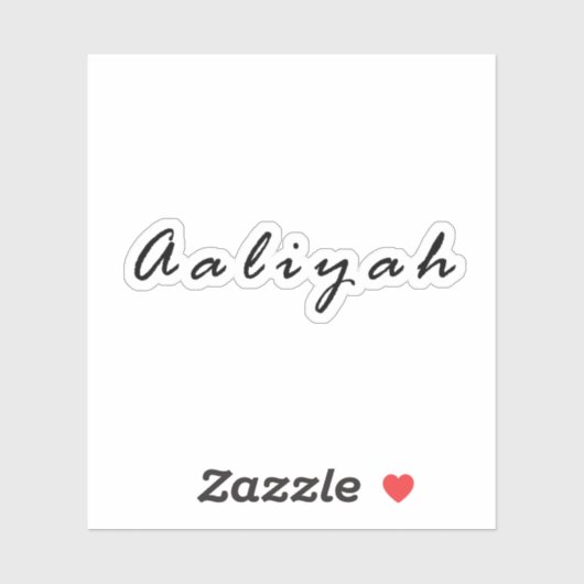 Aaliyah Name Aufkleber (Blatt)